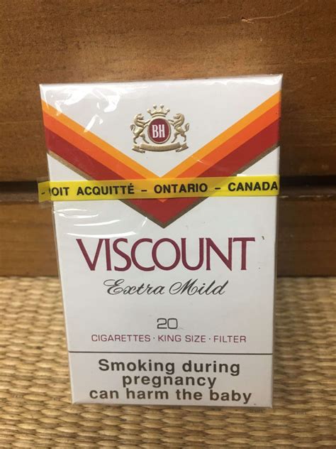 Viscount King Size Extra Mild Cigarette Hard Box Benson Hedges