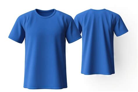 Blue T Shirt Template Front And Back