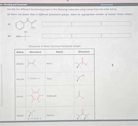 Solved Identify The Different Functional Groups In The Chegg