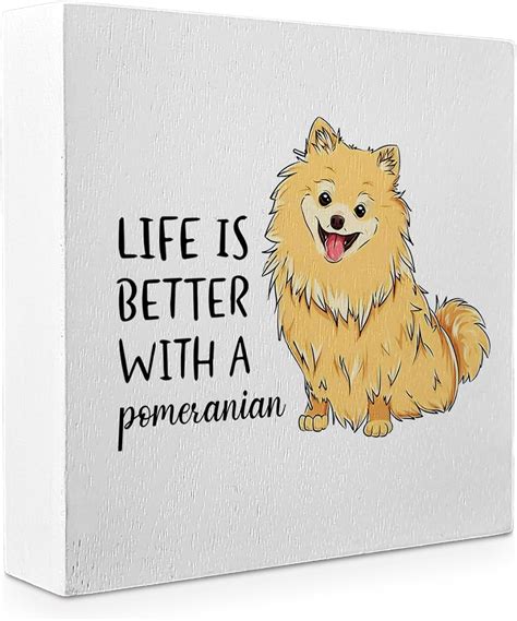 Dibor Pomeranian Ts Dog Signs For Home Decor Dog Decor