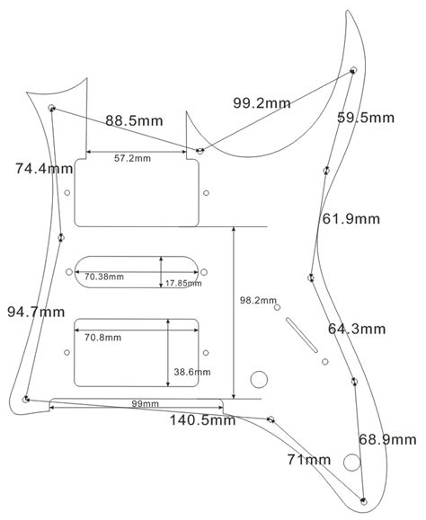 For Ibanez Rg 350 Dx Style Guitar Pickguard Scratch Plate 3 Ply Black Guitar Parts