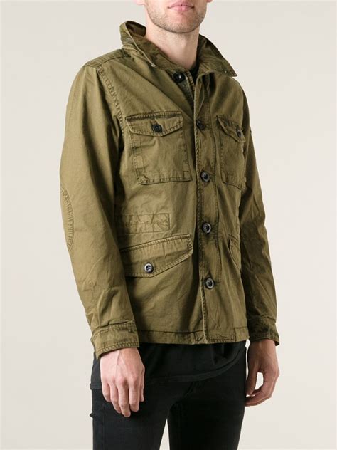 Lyst Diesel Military Style Jacket In Green For Men