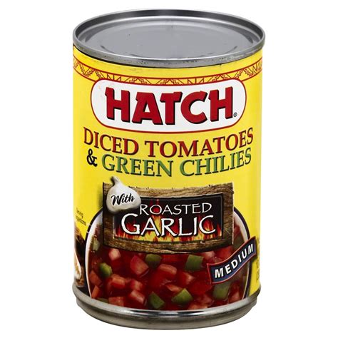 Hatch Diced Tomatoes And Green Chilies With Roasted Garlic Medium Shop Vegetables At H E B