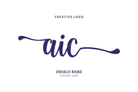 El Logotipo De Letras Aic Es Simple Fácil De Entender Y Autorizado