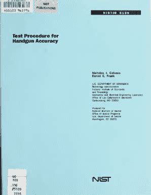 Fillable Online Nvlpubs Nist Test Procedure For Handgun Accuracy Fax