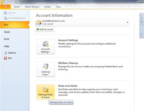 Set up out of office in microsoft outlook 2010 - commdad