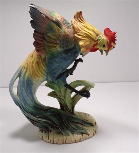 Bird Knick Knack Statue Porcelain Rooster Vintage Collectible 3046