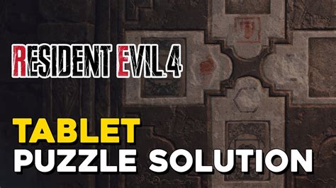 Resident Evil 4 Remake Stone Tablet Puzzle Solution YouTube