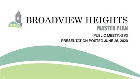 Broadview Heights Master Plan City Council Presentation