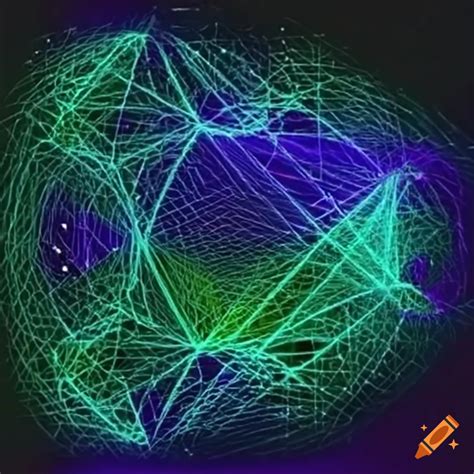 Image Representing Complex Dynamic Expansive Networks On Craiyon