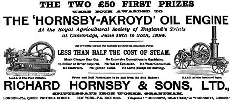 R Hornsby And Sons Ltd 1895 Ad R Hornsby And Sons Ltd Horsby