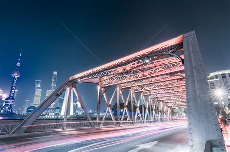 Night View Of Waibaidu Bridge In Shanghai Picture And HD Photos | Free ...