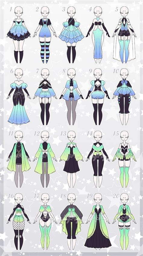 Outfit Adoptable Batch Open By Minty Mango On Deviantart