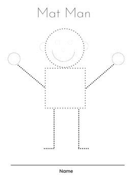 Printable Mat Man Tracing Sheets By Preschool Charm TpT