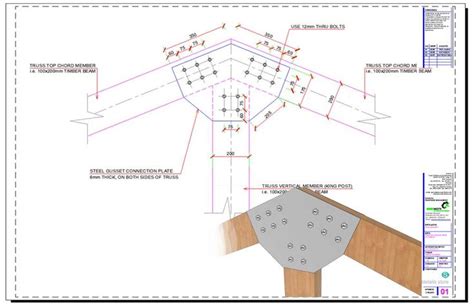 Timber Truss Steel Gusset Plate Member Connection Timber Truss Roof