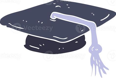 Flat Color Illustration Of Graduation Cap 45193468 Png