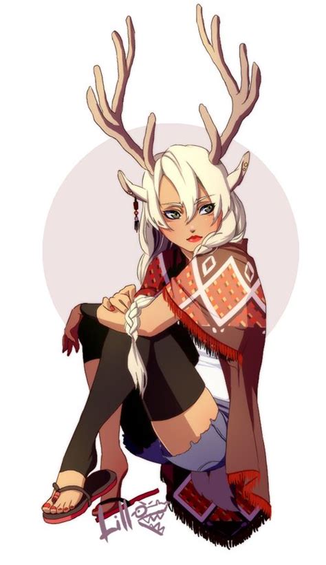 Deer By Lillkun On Deviantart Deer Hybrid Human Deer Drawing Character Design