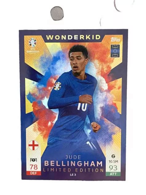 TOPPS MATCH ATTAX Euro 2024 Limited Edition JUDE BELLINGHAM Wonderkid