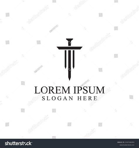 Sword Shield Kings Sword Logo Logo Stock Vector Royalty Free