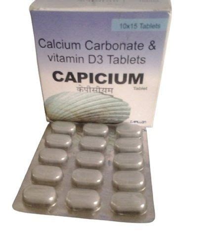 Capicium Calcium Carbonate And Vitamin D Tablets X Blister Pack