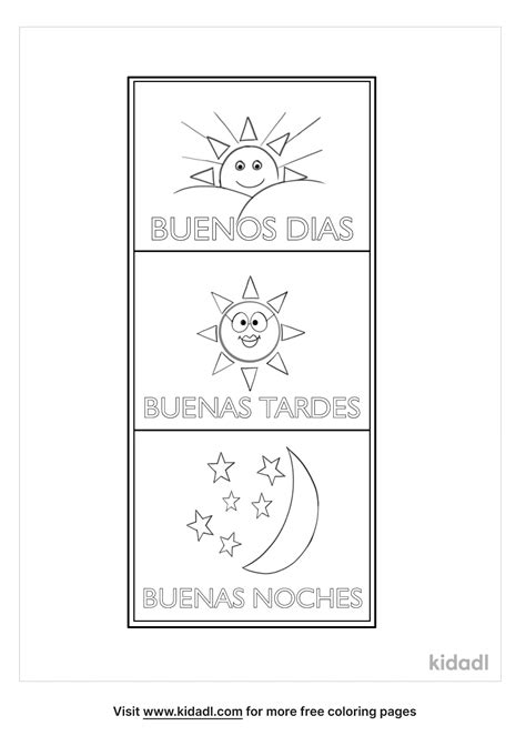 Buenos Dias Coloring Page