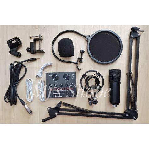 100 ORIGINAL BM 800 Condenser Microphone Set With V8 Soundcard