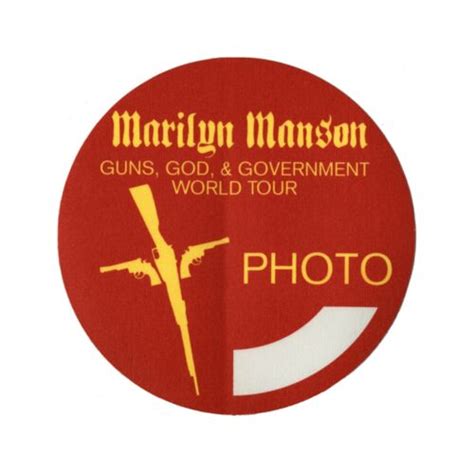 Marilyn Manson 2001 Holy Wood Concert Tour Photo Backstage Pass Ebay