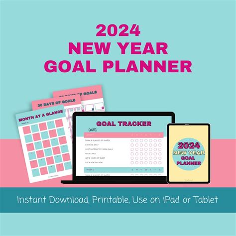 2024 Calendar 2024 Goal Planner 2024 Goodnotes Goal Setting Planner