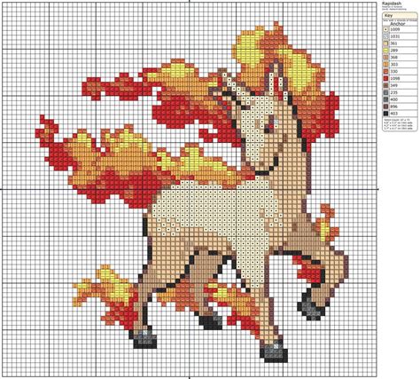 Rapidash Ii By Makibird Stitching Pokemon Bead Pixel Art Pokemon