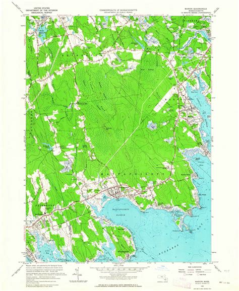 Marion Massachusetts 1962 1964 USGS Old Topo Map Reprint 7x7 MA Quad