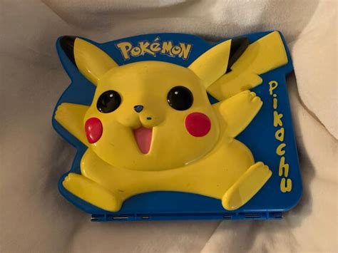 Vintage Pokémon Pikachu Blue Plastic Roseart Art Supply Box Etsy