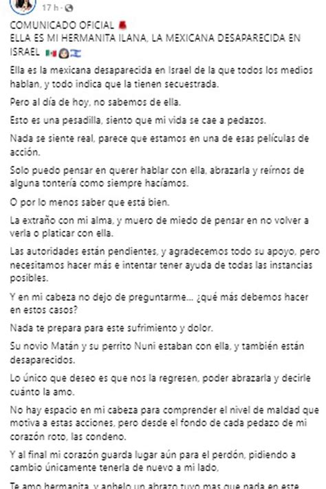 El Desgarrador Mensaje Del Hermano De Una Mexicana Desaparecida En