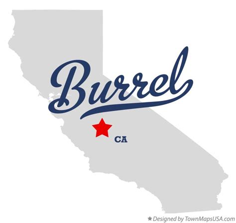 Map of Burrel, CA, California