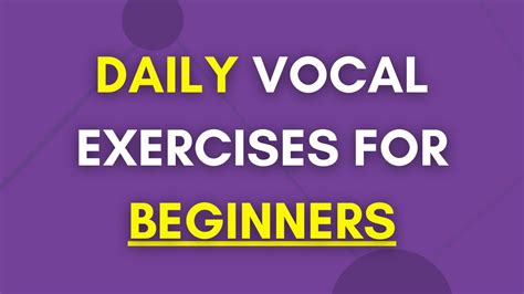 Daily Vocal Exercises For Beginners – WeightBlink