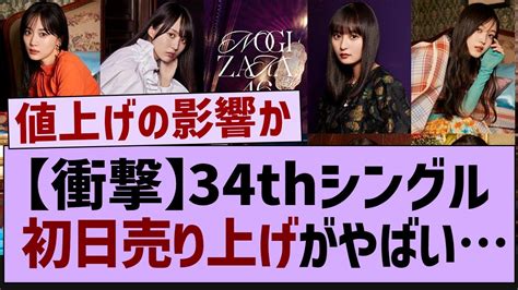 【衝撃】34thシングル初日売り上げがやばい【乃木坂46・乃木坂工事中・乃木坂配信中】 Moe Zine