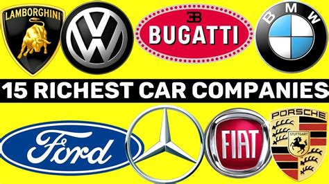 The Richest Car Companies In The World Most Valuable Car Brands