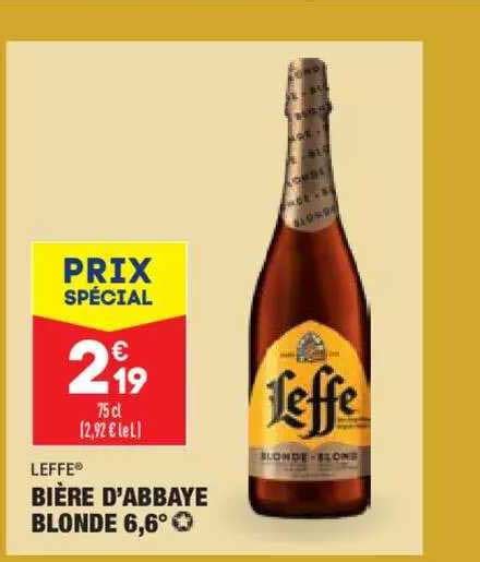 Promo Leffe Bière D abbaye Blonde chez Aldi iCatalogue fr