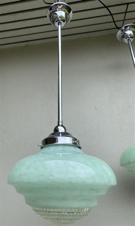 Buy Large Deco Green Glass Light Shade Pair From Prism Original Deco Lighting And Interiors