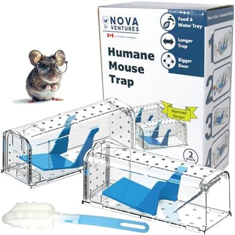 Novaventures Pack Humane Mouse Traps Indoor And Outdoor Use Live