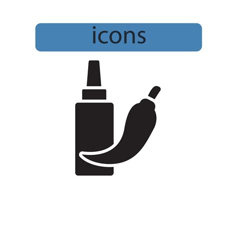 Chili Sauce Bottle Icons Symbol Vector Elements For Infographic Web 9486194 Vector Art At Vecteezy