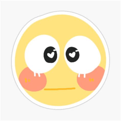 Blushing Emoji Stickers | Redbubble