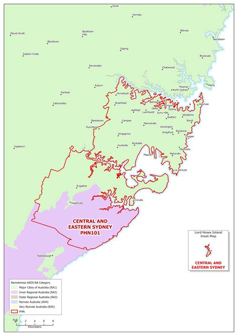 Central And Eastern Sydney Nsw Primary Health Network Phn Map