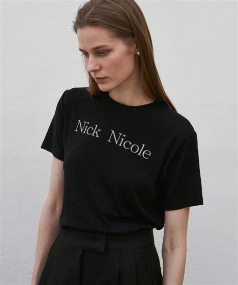 MUSINSA NICK NICOLE NICOLE CLASSIC LOGO T Shirt BLACK