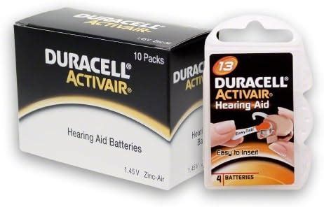 Amazon 40 Duracell Activair Hearing Aid Batteries Size 13