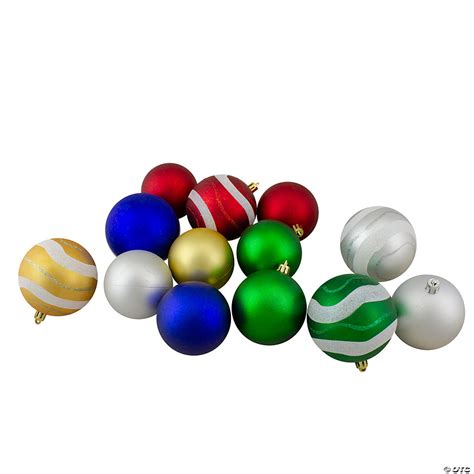 Northlight 39ct Red And Blue Shatterproof 2 Finish Christmas Ball Ornaments 4 100mm