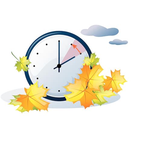 Reloj de otoño la transición al horario de invierno la manecilla del