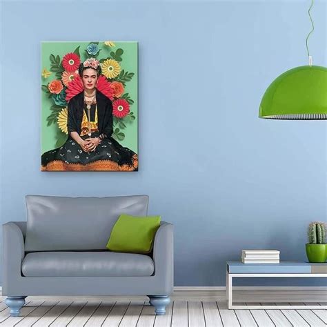 Frida Kahlo Impression Sur Toile Art Peinture Pour Chambre Salon Femme