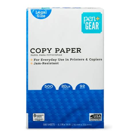 Pen + Gear Legal Size Copy Paper, 500 Sheets - Walmart.com - Walmart.com