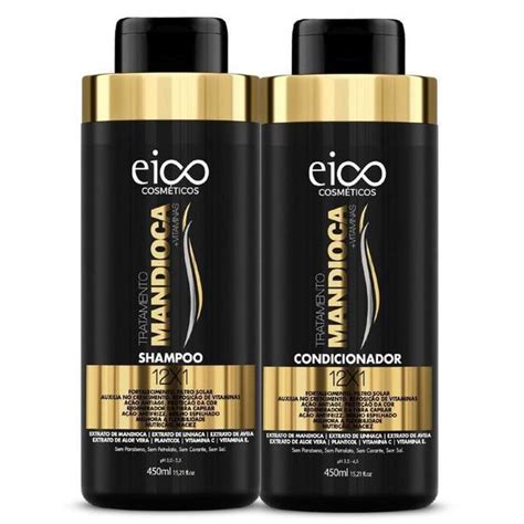 Kit Eico Tratamento Mandioca Shampoo Condicionador Ml Kit De