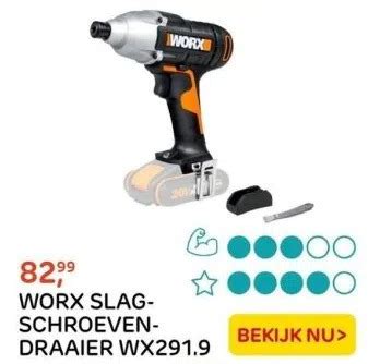 Worx Slagschroevendraaier Wx291 9 Aanbieding Bij Praxis